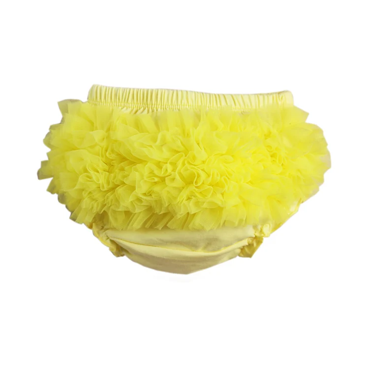 Прямые продажи с фабрики, разноцветные шифоновые хлопковые шаровары с оборками для маленьких девочек детские шаровары летние белые шаровары для малышей - Цвет: Yellow