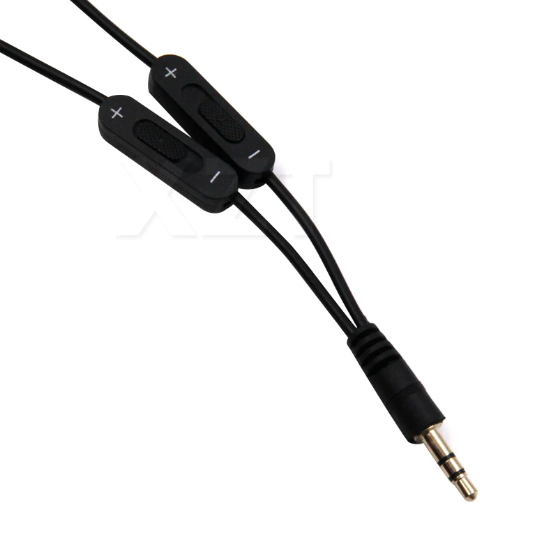Newest Car Stying 3.5mm Male to 2 Female Car Audio Y Splitter Adapter lin Cable with Volume Control for