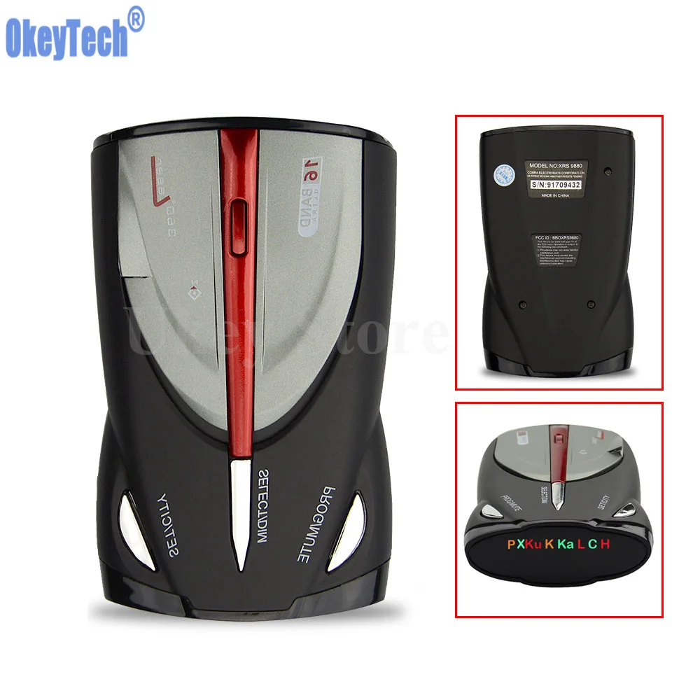 melhor Detector de Radar Do Carro Banda Completa OkeyTech Auto de Alta Desempenho do Detector de Voz Controle Melhor Anti Radar de Velocidade Com A Rússia Inglês