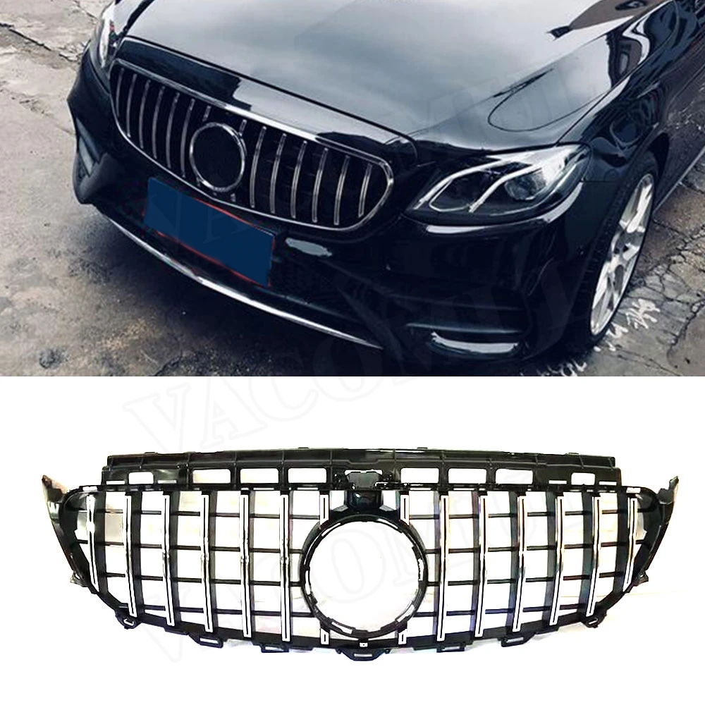 E Class ABS Black Silver Front Bumper Mesh Grill Grille for Mercedes Benz W213 C238 E200 E250 ...
