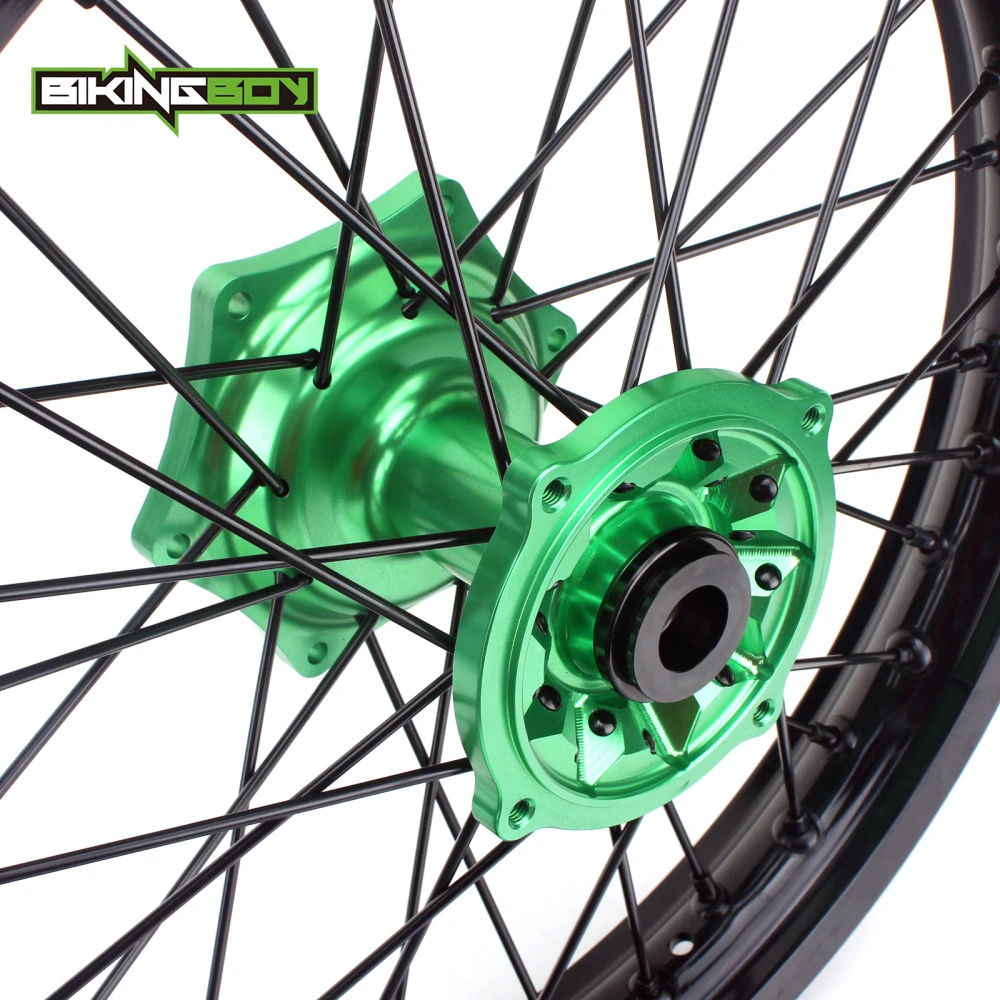 BIKINGBOY спереди и сзади 2" 18" для Kawasaki KX250F KX450F 06-19 KLX450R 08-12 KXF 250 KX-F 450 KX 125 250 06-13 обод колеса концентратора MX