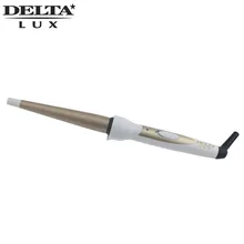 Щипцы для завивки волос DELTA LUX DL-0628, максимальная температура нагрева 180С, диаметр 13-25 мм, керамическое покрытие насадок, световой индикатор работы, вращение шнура на 360º, быстрое нагревание