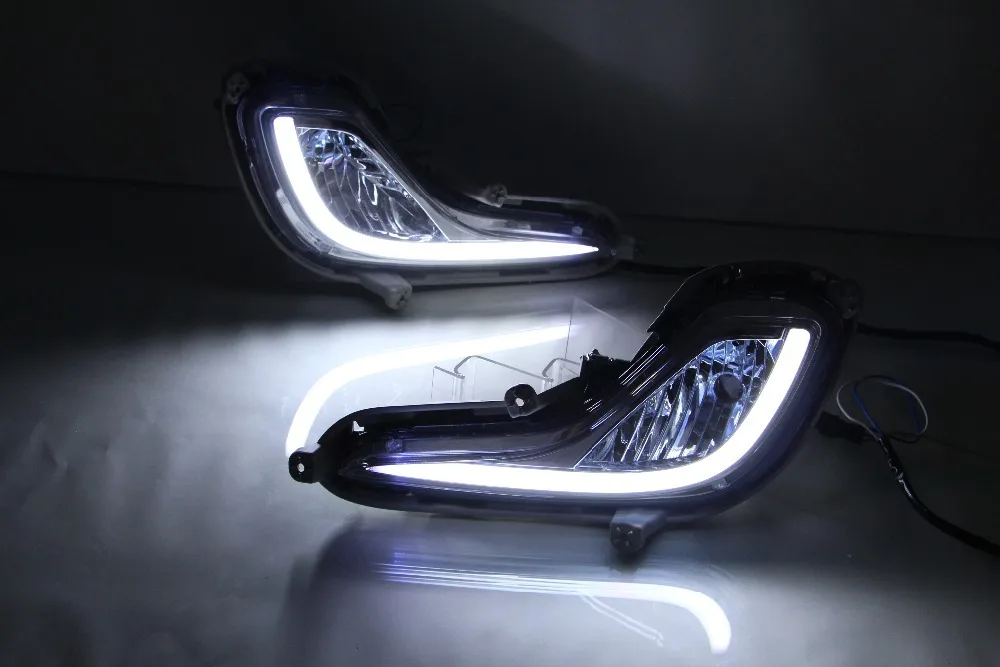 yellow turn signal function led drl for Hyundai Accent Solaris Verna LED Daytime Running light For