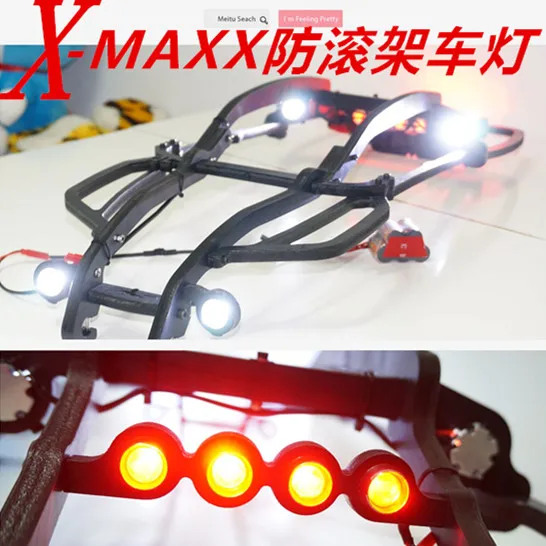 

TRAXXAS X-MAXX xmaxx LED headlight lamp + taillight + top lamp + side light + light bracket for QL roll cage + Beam switch line