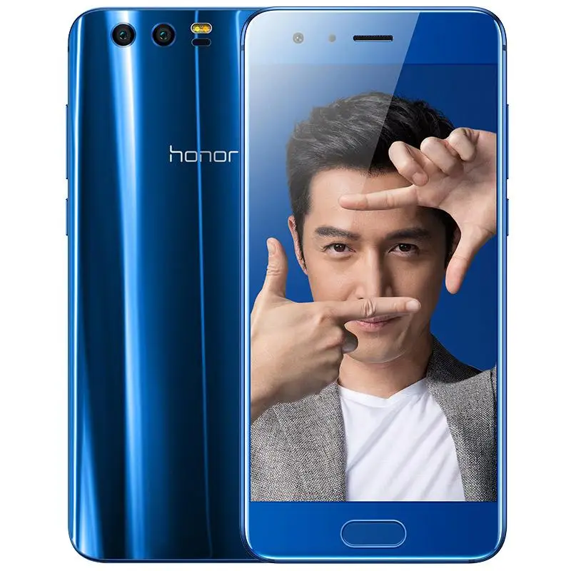 Акция! смартфон HuaWei Honor 9 4G LTE Kirin 960 Octa Core 5,1" FHD 1920X1080 6 Гб ram 128 ГБ rom 20.0MP NFC Android 7,0