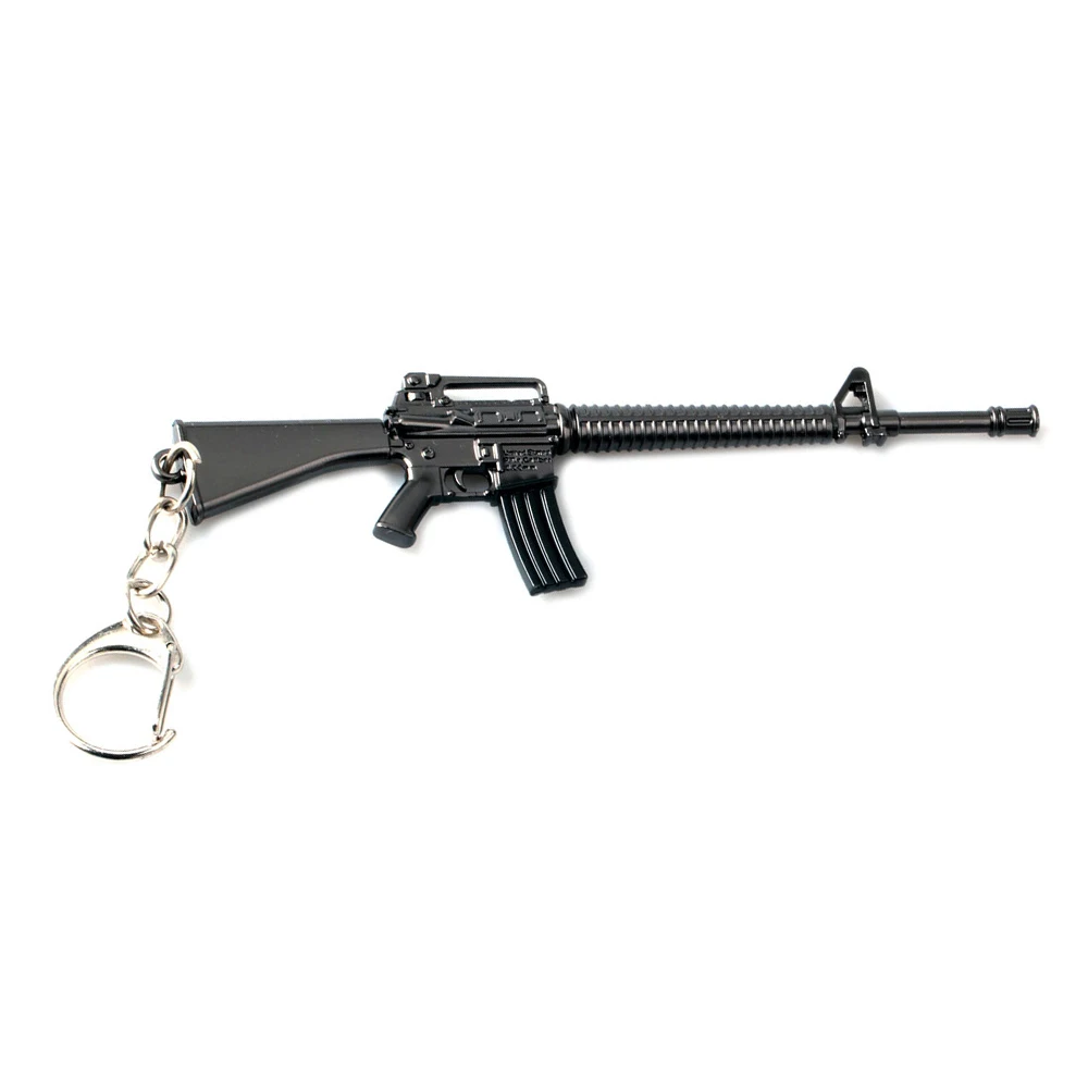 

12cm Keychain Weapon Model Pendant Jedi Survival Gun Eating Chicken Game Around 3pc M16A4 Automatic Rifle