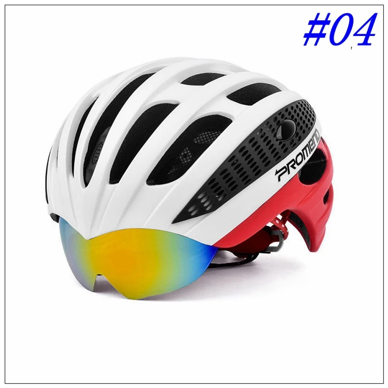Горячая Распродажа велосипедные очки шлем ультралегкий интегрально-литой велосипедный шлем 2 объектива горный велосипед шлем 27 вентиляционных отверстий 285 г Casco Ciclismo - Цвет: whitered