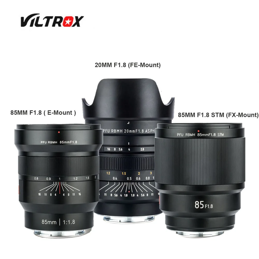 VILTROX 20mm-85mm f/1.8 Lenses AS ED UMC Wide Angle Lens Fixed Focus F1.8 Lens for Camera Sony FE-Mount Fujifilm FX-Mount Lens
VILTROX 20mm-85mm f/1.8 Lenses AS ED UMC Wide Angle Lens Fixed Focus F1.8 Lens for Camera Sony FE-Mount Fujifilm FX-Mount Lens