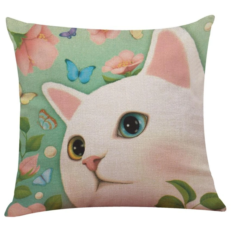 Cute Cat Sofa Bed Home Decoration Festival Pillow Case Cushion Cover11