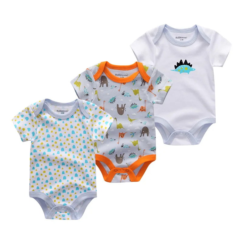 3 шт./лот комбинезоны для мальчиков детские пижамы комбинезон короткий рукав одежда для малышей летние маленьких девочек Roupas de bebe