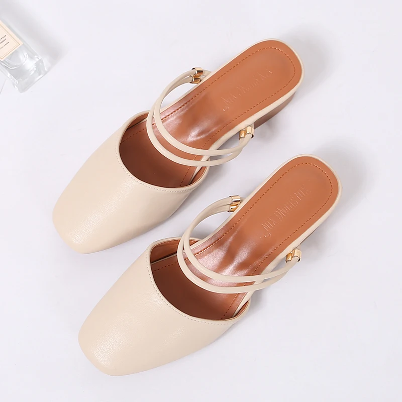 

2019 Plus Size 35-42 Women Slingback 3.5cm High Heels Sandals Lady Low Heels Sandles Sweet Casual Cute Summer Work Shoes XZT-8