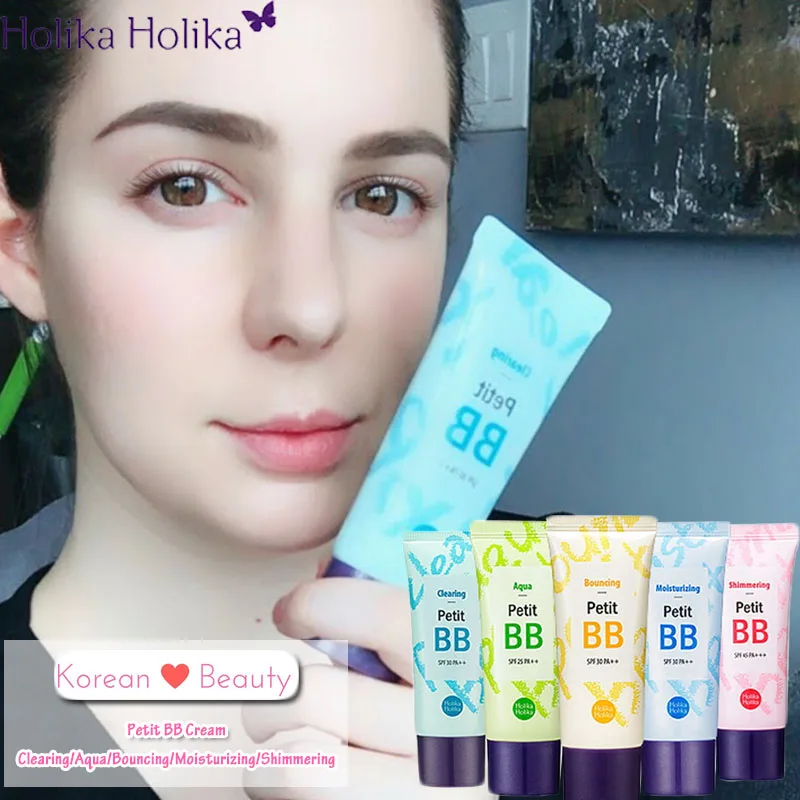 

HOLIKA HOLIKA Petit BB Cream 30ml 5 Type Foundation Base BB CC Cream Perfect Cover Concealer Holi Pop BB Cream Korean Cosmetics