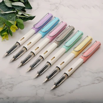 

Creative Hollow Out Clip Fountain Pen 0.38mm 0.5mm Nib for Choose Posture Correction Ink Pens with 5pcs Ink Cartridge