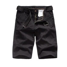Летние новые мужские базовые шорты Умные повседневные модные однотонные мужские шорты Homme Cargo Большие размеры 38