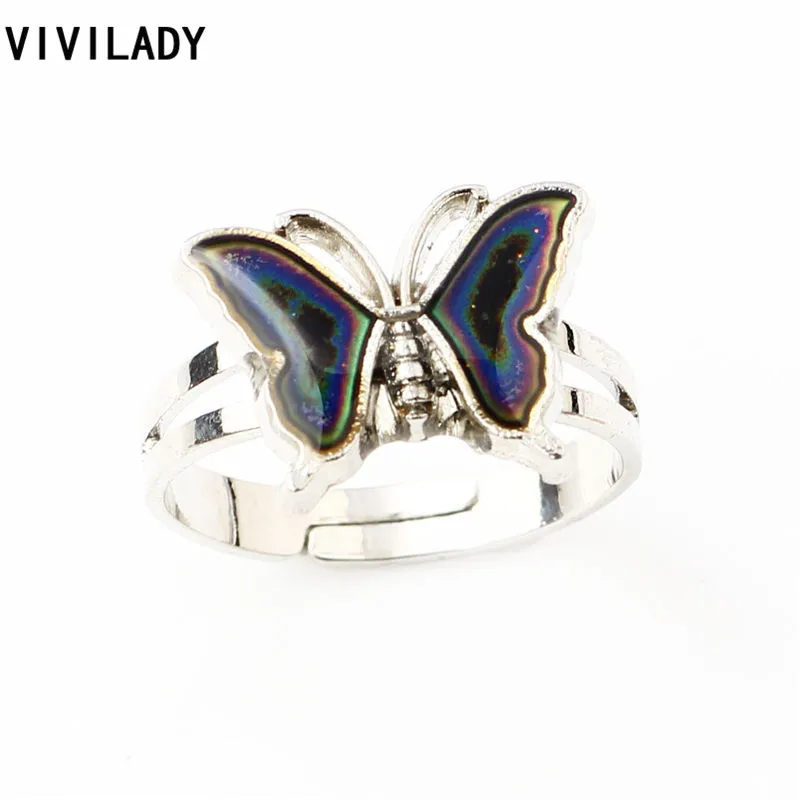 VIVILADY Butterfly Emotion Feeling Temperature Control Changeable Color Liquid Crystal
