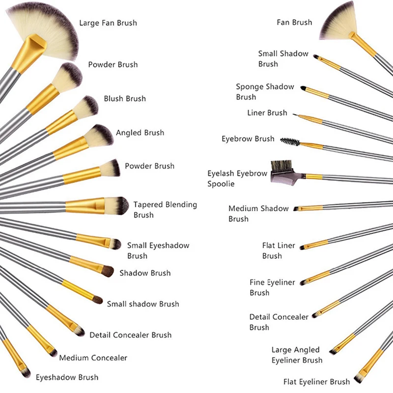 Профессиональный 24 шт набор кисточек для макияжа Косметические кисти для макияжа Набор с чехлом Прямая поставка наборы и наборы с сумкой
