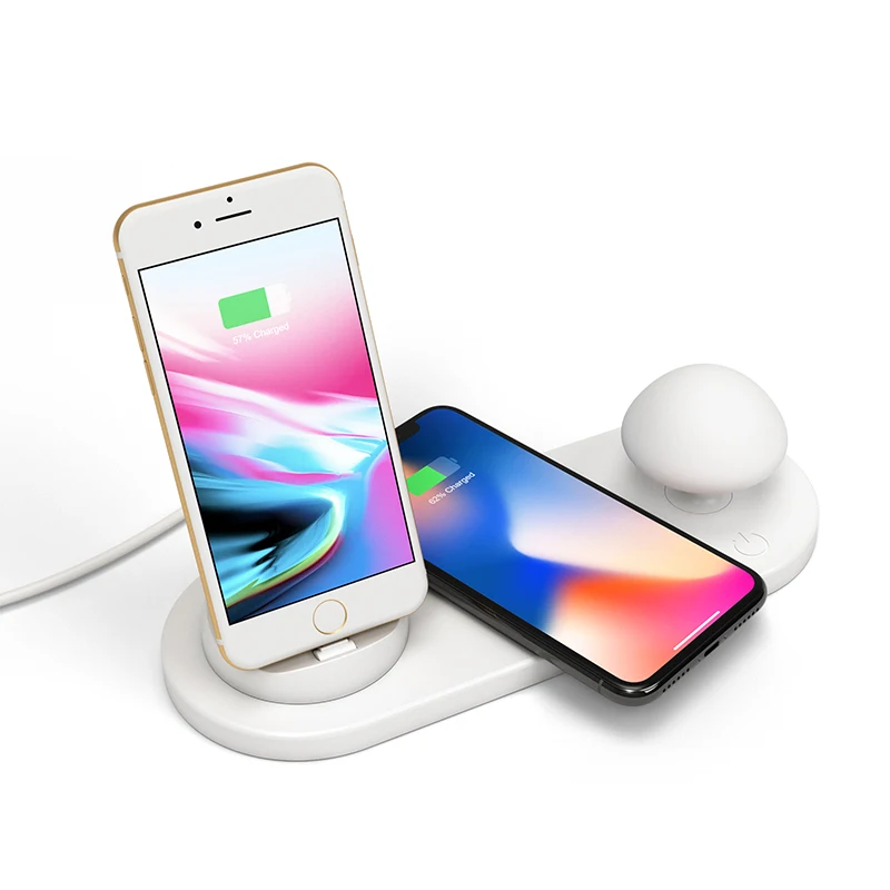 Leebote Беспроводное Зарядное устройство Док-станция usb зарядная станция для iPhone XR XS 8 Qi Беспроводное зарядное устройство для samsung S9 S8 зарядное устройство для телефона