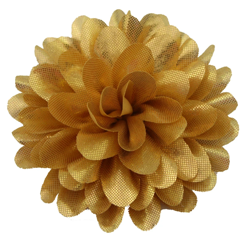 

4.5" Hot Sale,alternative gold gillter hair flowers
