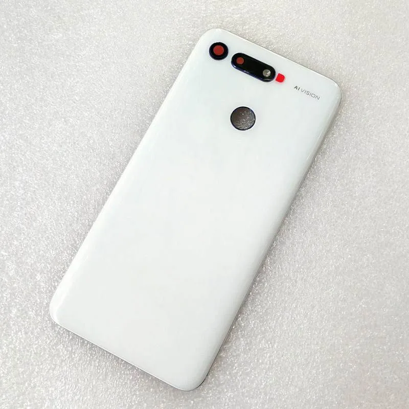 Чехол на заднюю батарею для huawei Honor View 20, Задняя стеклянная крышка на дверь для Honor V20, запасная Задняя стеклянная панель - Цвет: Белый