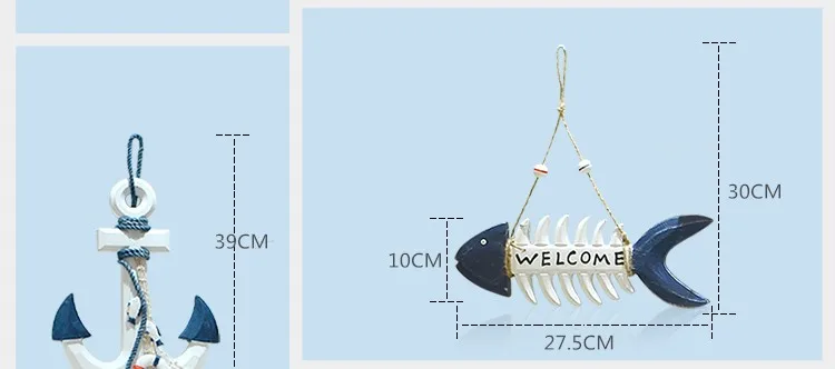 Креативный Европейский морской мир Бытовой Настенный декор Средиземноморский стиль 3D Морская звезда руль, якорь буй морской рыбы