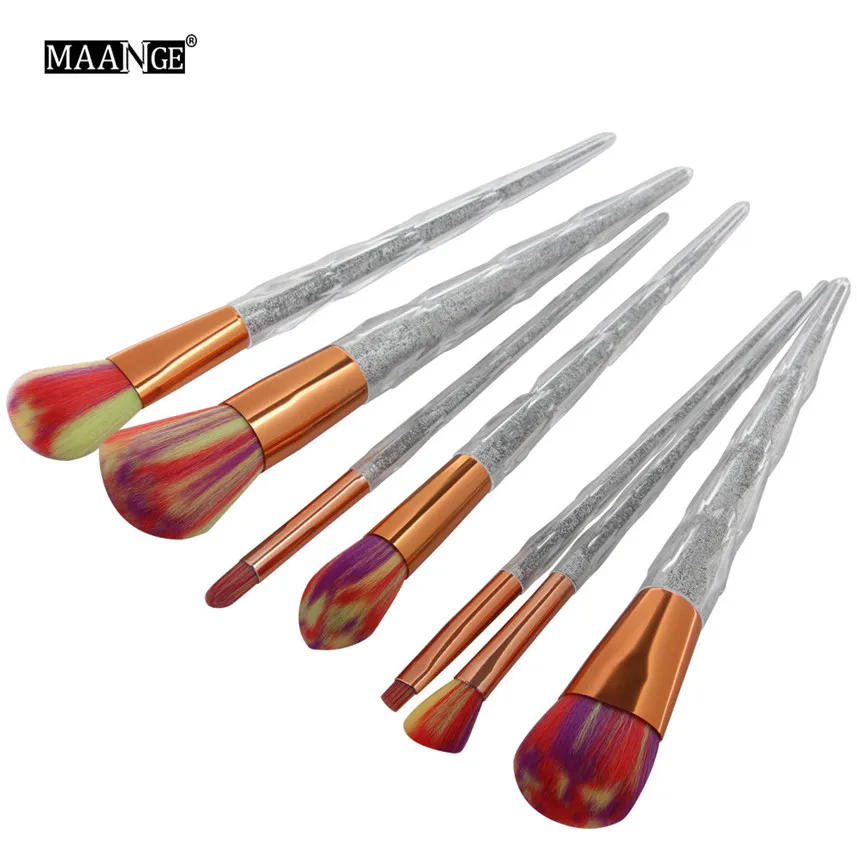 

MAANGE Cepillo 7PCS Make Up Foundation Eyebrow Eyeliner Blush Cosmetic Concealer Brushes MA11
