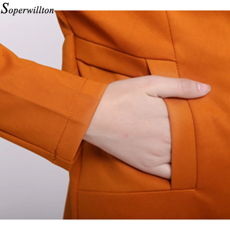 Весна осень блейзер длинный рукав однобортное Женское пальто приталенные короткие куртки Feminina Топы рабочая одежда# BL12