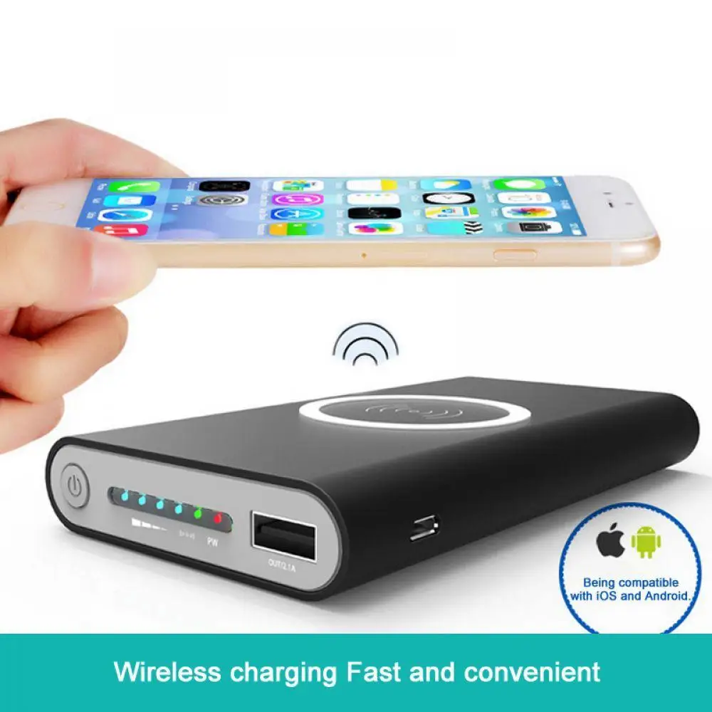 3C 10000mah Wireless Quick Charger for iPhone 8plus charge Power Bank Ports for Pad Wireless Charging 2USB 5W Bank Built-in 3C 10000mah Wireless Quick Charger for iPhone 8plus charge Power Bank Ports for Pad Wireless Charging 2USB 5W Bank Built-in