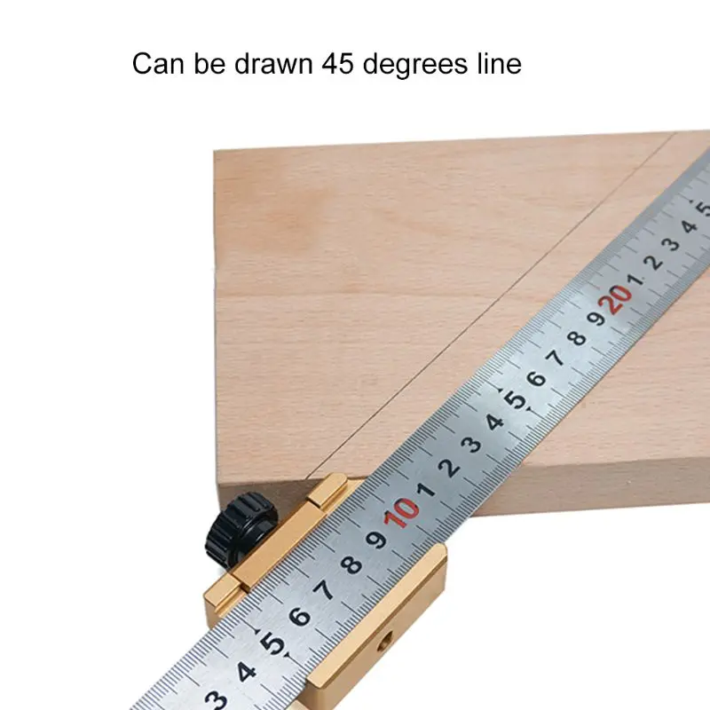 OOTDTY 45 градусов угол Scribe деревообрабатывающая линия Scriber плотник локатор для стальной линейки Калибр Деревообрабатывающие инструменты