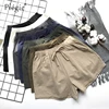 Plegie été Shorts femmes coton lin Shorts pantalon Feminino femmes haute élastique Wasit maison ample décontracté Shorts avec poche ► Photo 1/6