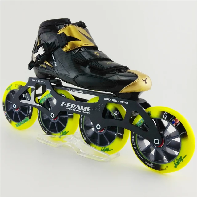 Best price at $182 Cheap High Quality Carbon Fiber Speed Skating Shoes,Outdoor Sports Racing Shoes Men Sneakers With 4 Wheels Rolller Skates Patins