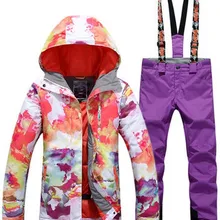 Женский фиолетовый лыжный костюм, женский лыжный костюм для скейтбординга, женская белая лыжная куртка+ фиолетовые лыжные штаны, костюм для верховой езды, альпинизма