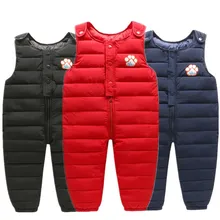 Детские зимние штаны; одежда для малышей; хлопковый комбинезон на пуху для маленьких мальчиков и девочек; утепленные брюки; комбинезоны; Одежда для младенцев; Clj124