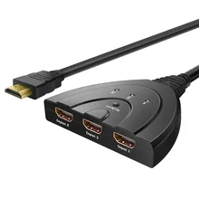 Universal 3 Port Auto HDMI Switch Switcher Splitter Hub Box Adapter 3D Full HD 1080p For HDTV Computer Projector LCD TV Player