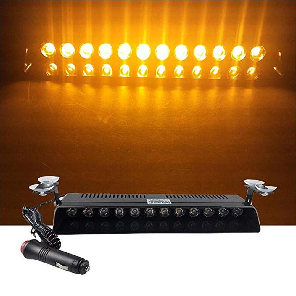 12 coche camión de emergencia intermitente Dash luz de advertencia día de policía Led 5 modos intermitentes 12V 12V| | - AliExpress