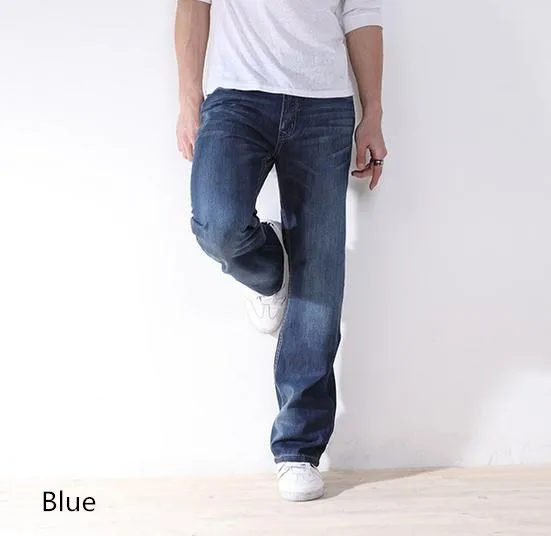 Летние мужские мешковатые джинсы размера плюс 27-48 свободные джинсовые брюки карго для отдыха прямые хлопковые длинные брюки мужские брюки