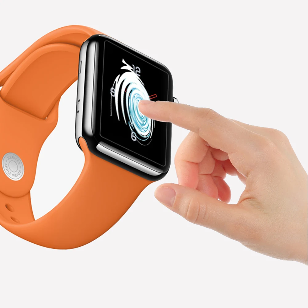 Полноразмерная закаленная пленка для apple watch band 44 мм 40 42 38 iwatch 5 4 3 2 1 4D изогнутая