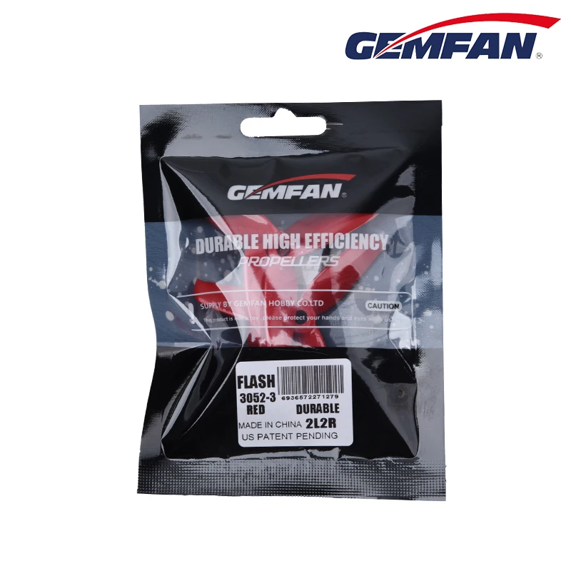 4 шт./2 пары пропеллеры Gemfan Flash 3052 3*5 2 мм для ПК с 3 лезвиями монтажное отверстие 5