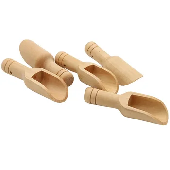 

Mini wooden coffee tea spoon bath salt spoon tableware wooden crafts small wood measuring spoon W8018