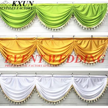 

Ice Silk Drape Swag Include Tassel Decoration For Event Party Wedding Backdrop Curtain Stage Background