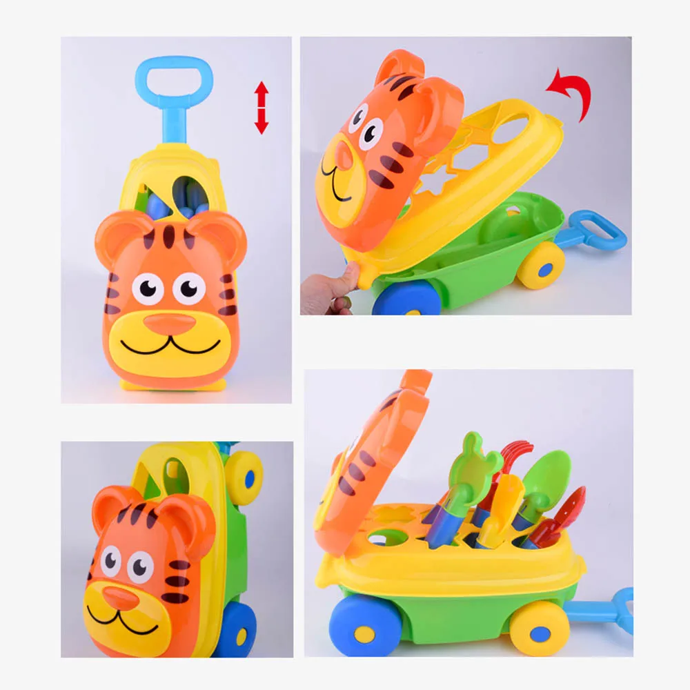 MrY 15 шт. детская тележка пляжный песок корзина для игрушек вода детский набор с лопаткой игровые Игрушки Игровой набор для детский замок