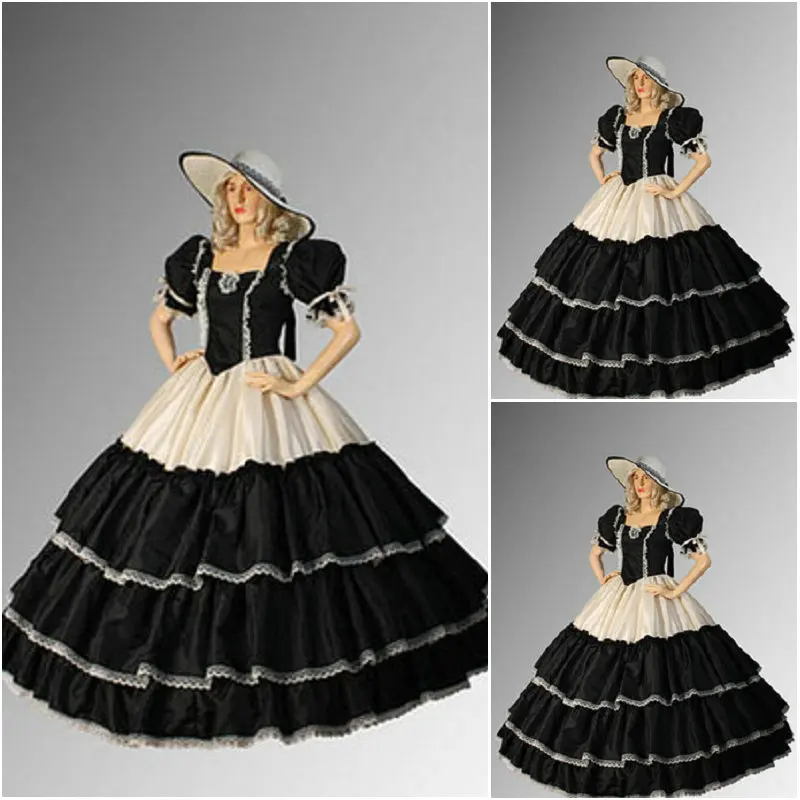 

HistoricalCustomer-made Red Cotton Halloween Dresses Gothic Cosplay Victorian dress Renaissance Dress Steampunk dress V-208