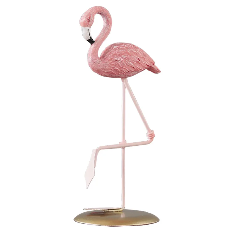 

Pink Flamingo Decor Figure Art Modern Gifts Home Decoration Girl LM18
