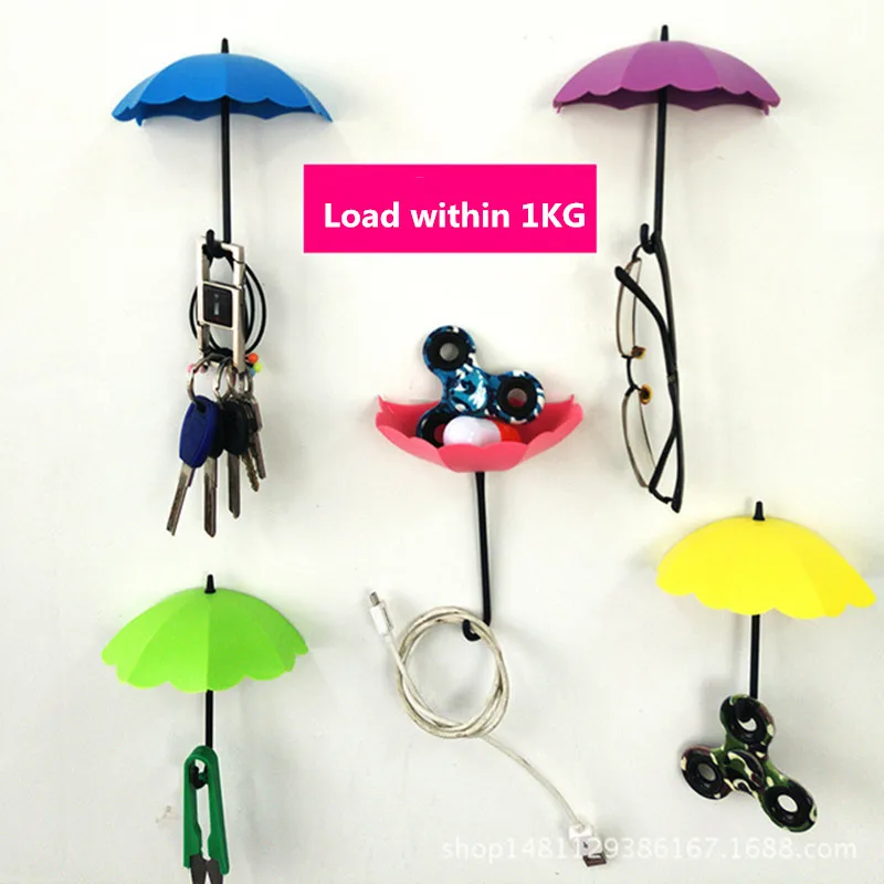 

3pcs/set Umbrella Wall Hook Cute Nailless No trace Umbrella Wall Mount Key Holder Wall Hook Hanger Organizer Durable Key Holder