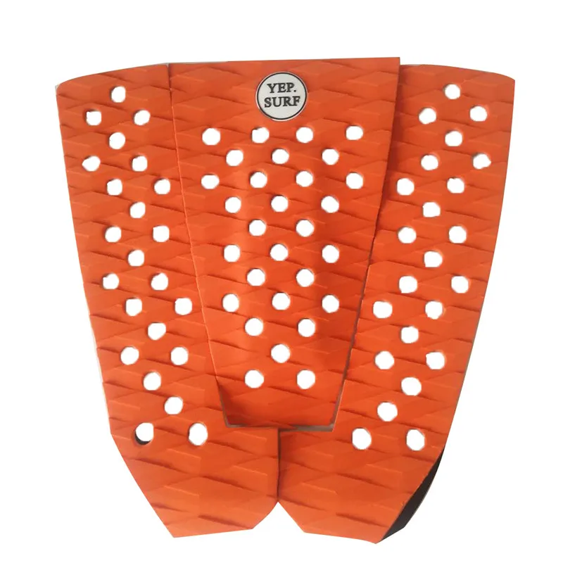 

Surf PadsFree Shipping orange good mat 3M Glue Deck Pad New Design Surfboard Tail Pads Surf Traction Pad EVA Grip Pad in Surf
