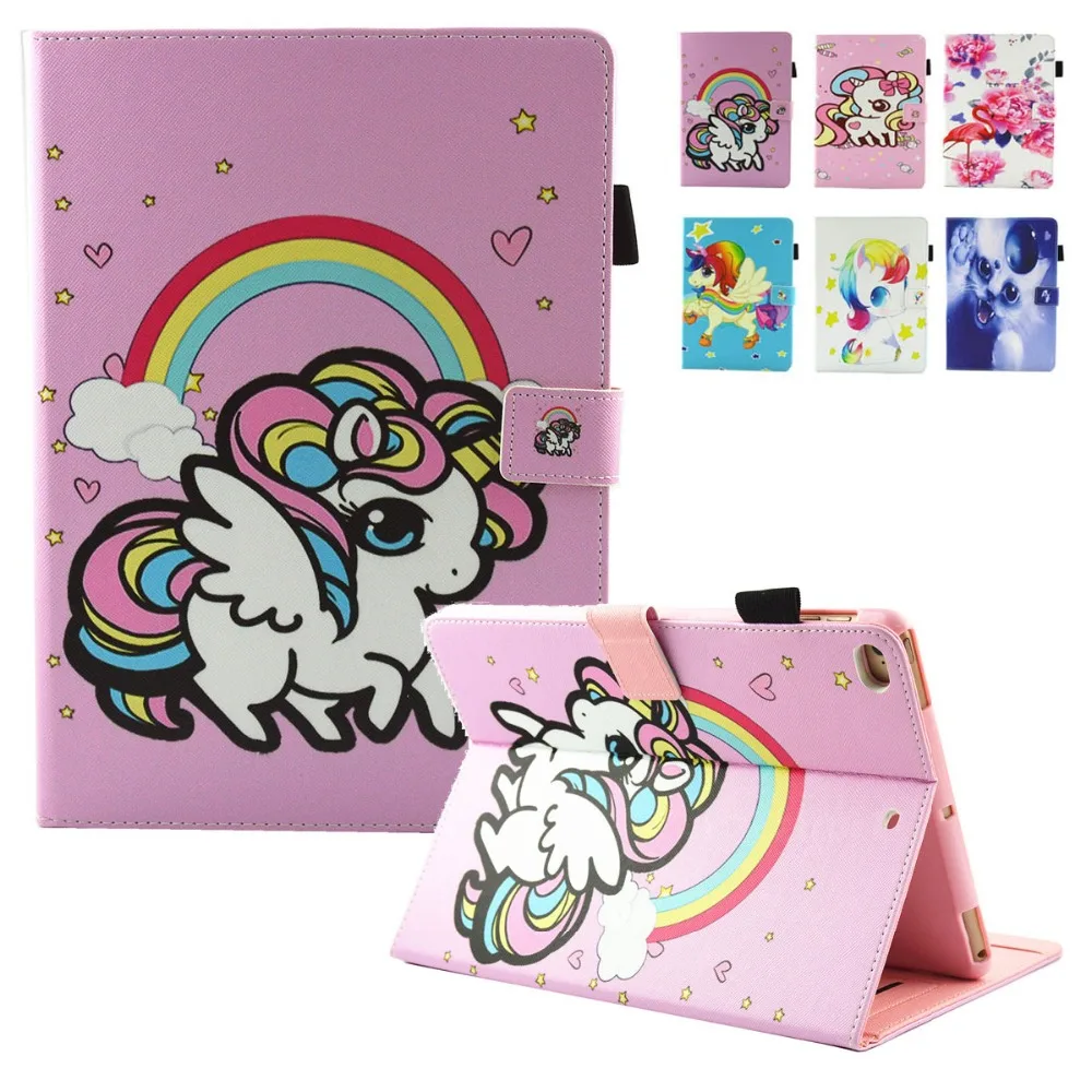 Kid Tablet Case For iPad Air Cute Cartoon PU Leather Folio Flip Smart