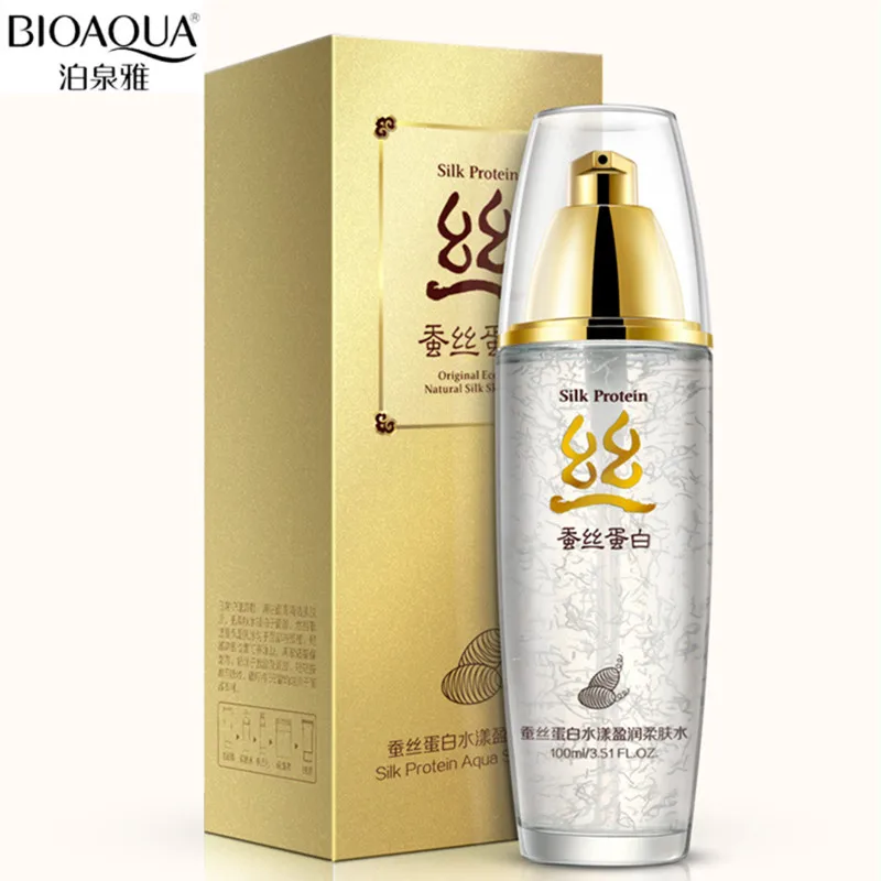 BIOAQUA Silk Moisturizing Enriched Water Facial Nourishing Face Care Toner Nutrition Hydrating Whitening Tonic Liquid Beauty 1