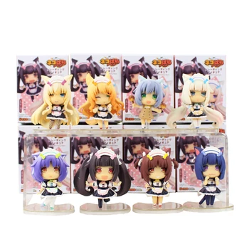 

8pcs/lot 6cm NEKOPARA Chocolat Vanilla Azuki Coconut Maple Cinnamon Mini PVC Anime Action Figure Model Doll Collection Toys