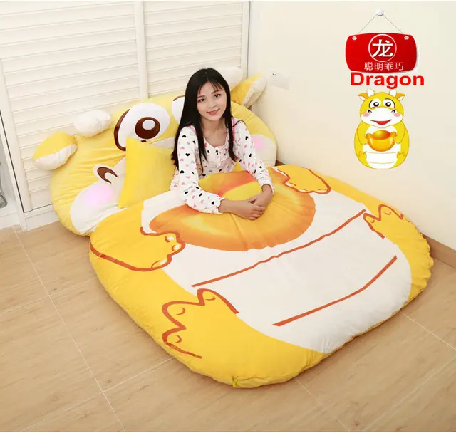Zodiac Big sofa bed Soft Cartoon Bed Totoro Double Sleeping Bed