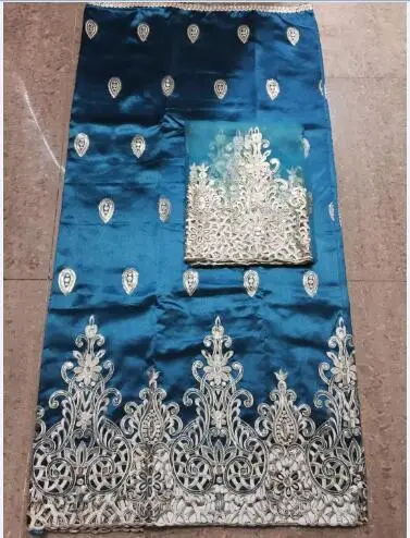 Синий+ Блестки! Высококачественная африканская ткань с камнями швейцарская вуаль кружева для вечернего платья! LJ - Цвет: as  picture