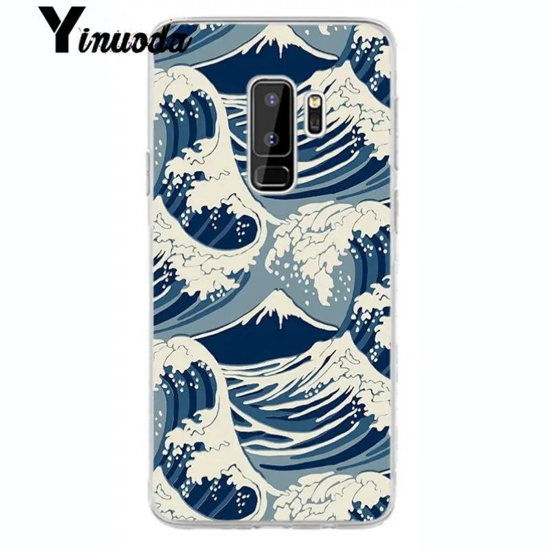 Wave Art Japanese Green Illust  